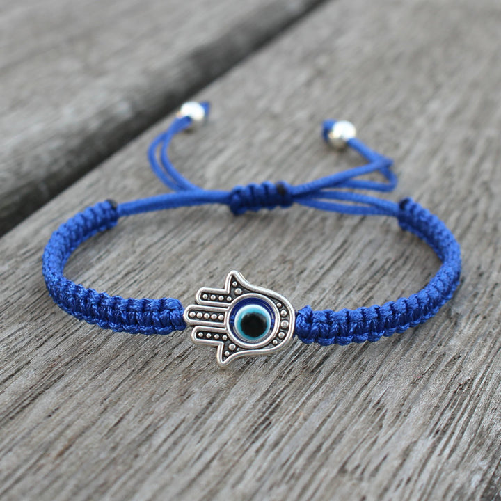 Buddha Stones Handgemaakte Hamsa-symbool Armband - Blauw (Armband Maat cm) - image 4