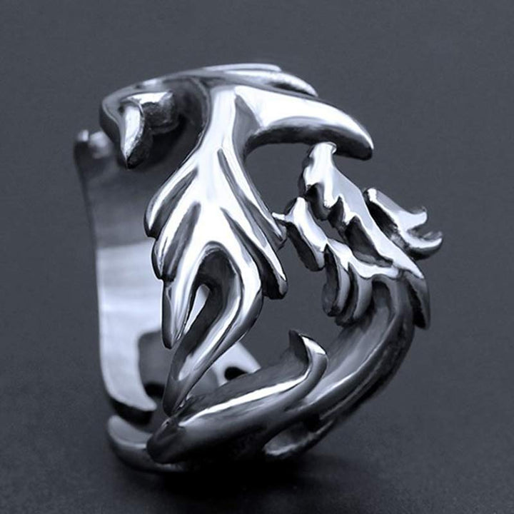 Buddha Stones Verstelbare Ring met drakenpatroon voor extra bescherming. - image 16