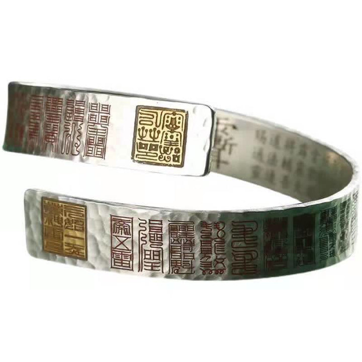 Buddha Stones Letters Copper Balance Healing Manchetarmband Bangle - image 4