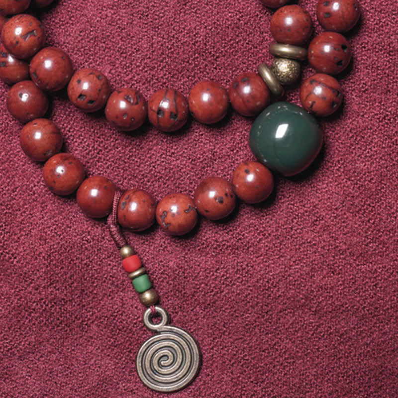 Buddha Stones Bodhizaad armband van cyaan jade en koper met vredes- en Armband - image 9