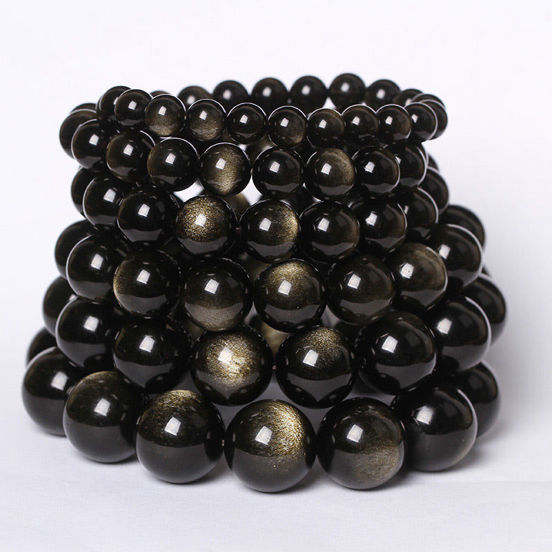 Buddha Stones Tibetaanse Obsidiaan Armband - image 3