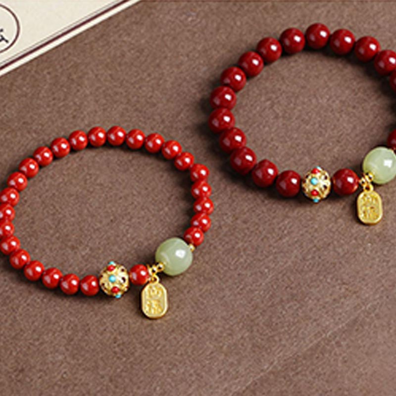 Buddha Stones Armband met geluksbedel van cinnabergroene aventurijn, ter bescherming tegen ongeluk - image 15