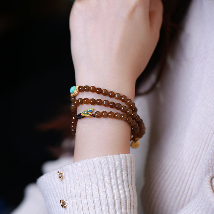 Buddha Stones Jade vlinder pompoen Armband Ketting - image 3