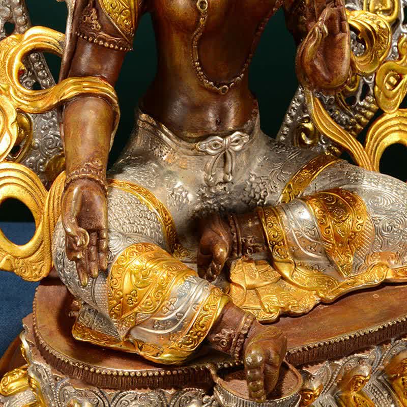 Buddha Stones Bodhisattva Groene Tara Hoop Koperen Beeld Decoratie - image 11
