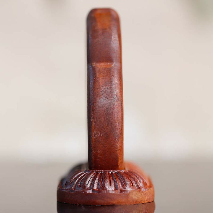 Buddha Stones Vajrasattva Boeddha houten beeldje met gravure van mededogen, decoratie - image 3