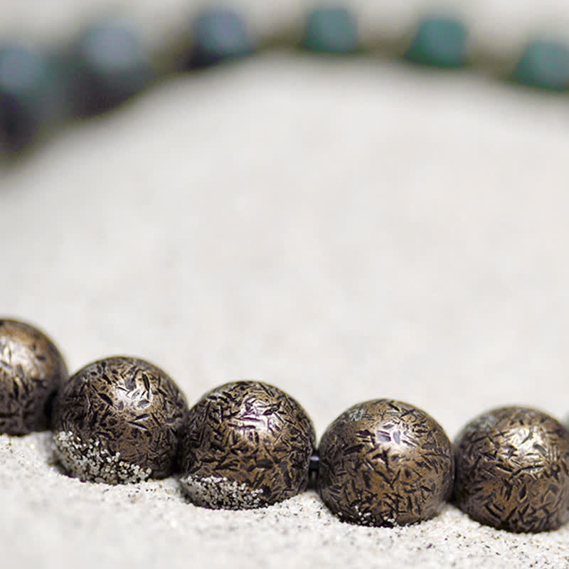 Buddha Stones Tibetaanse cyaan Bodhi-zaad koperen Armband - image 7