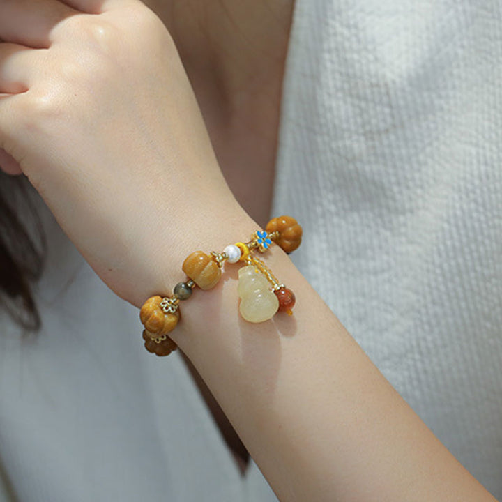 Buddha Stones Gouden zijden jade PiXiu rijkdom Armband - image 5
