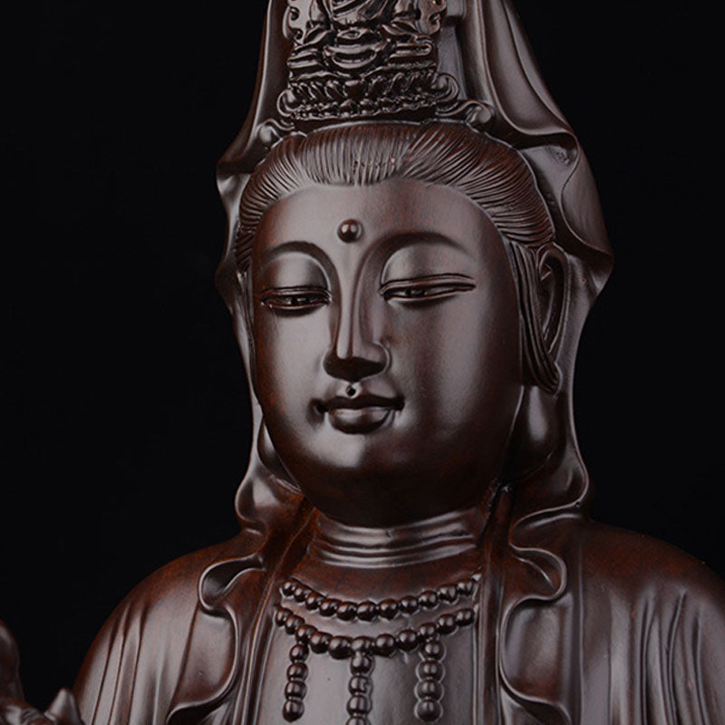 Buddha Stones Avalokitesvara Ebbenhout Lotus Harmonie Zegen Huisdecoratie - image 5