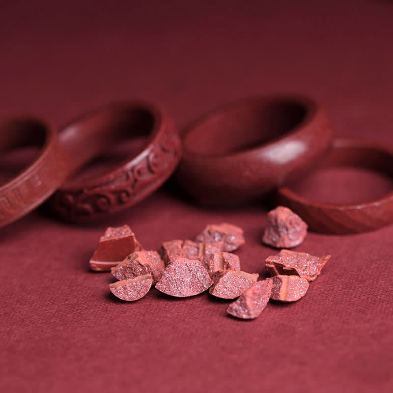 Buddha Stones Cinnabar Om Mani Padme Hum Gelukbrengende Wolken Ring - image 11