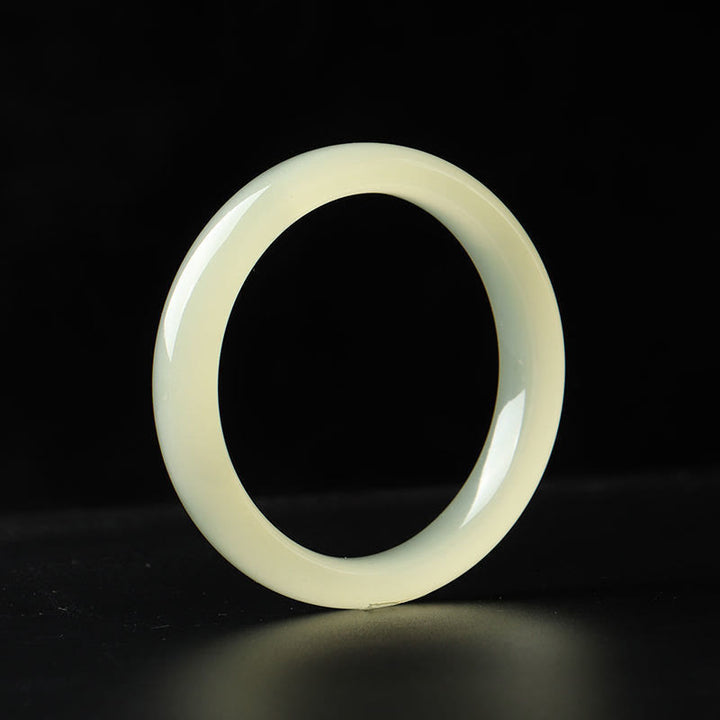 Buddha Stones Natuurlijke Bangle jade Manchetarmband met overvloedmotief - image 2