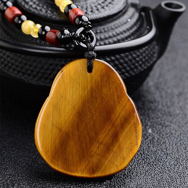 Buddha Stones Ketting met tijgeroog en lachende Boeddha. - image 2