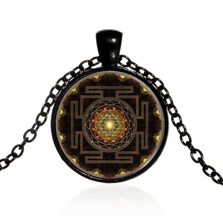 Heilige Sri Yantra Tijd Edelsteen Ketting - image 2