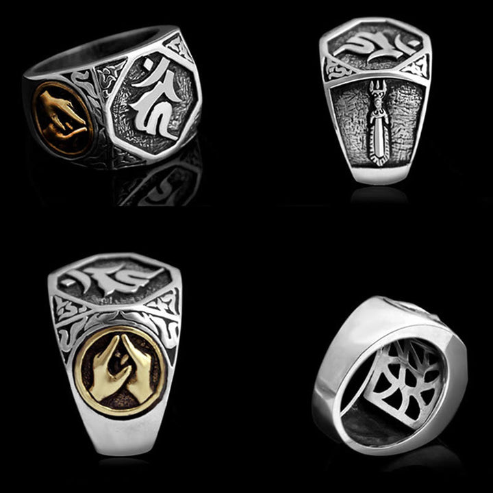 Buddha Stones Verstelbare Ring van 925 sterling zilver met gegraveerd Sanskriet-motief ter bescherming. - image 27
