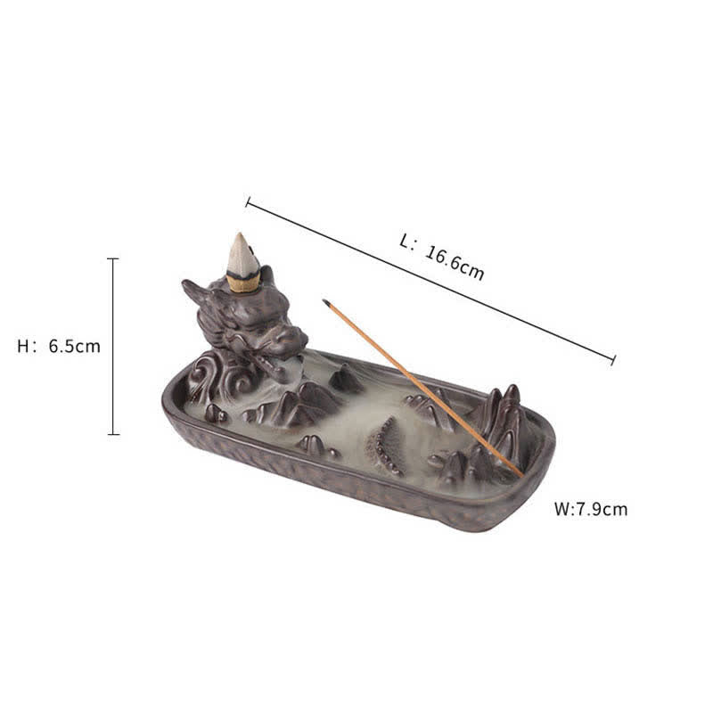 Buddha Stones Keramische Wierook met drakenberg-thema. - image 11