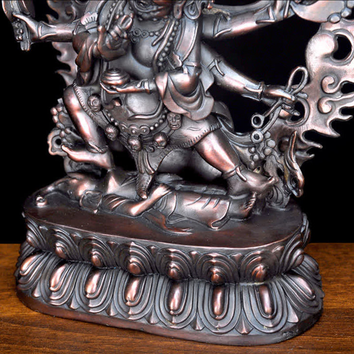 Buddha Stones Tibetaanse Mahakala Bodhisattva beeldje, mededogen, koperen beeldje, decoratie - image 13