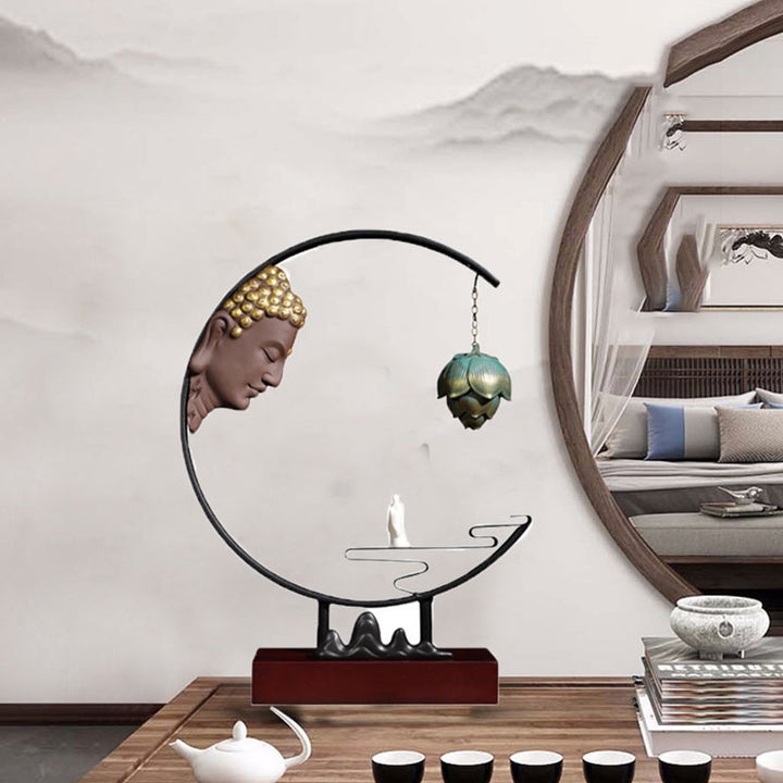 Buddha Stones Lotus meditatie hangende Wierook decoratie - image 7