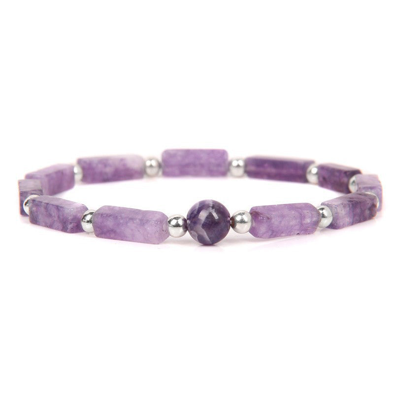 Buddha Stones Natuurlijke kristallen amethist tijgeroog spirituele balans Armband - image 0