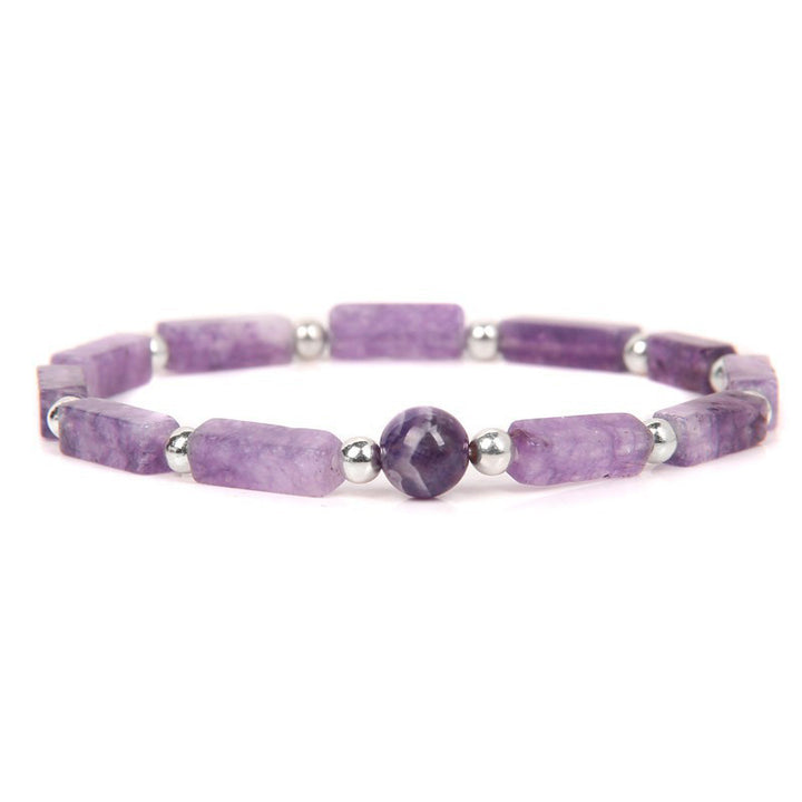 Buddha Stones Natuurlijke kristallen amethist tijgeroog spirituele balans Armband - image 0