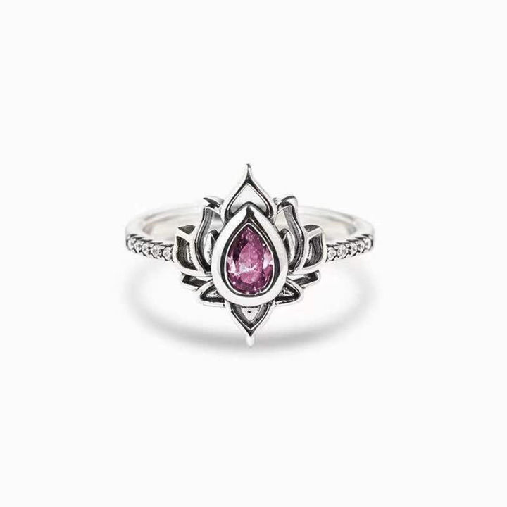 Buddha Stones Sterling zilveren lotus zirkoon zegenende Ring - image 12