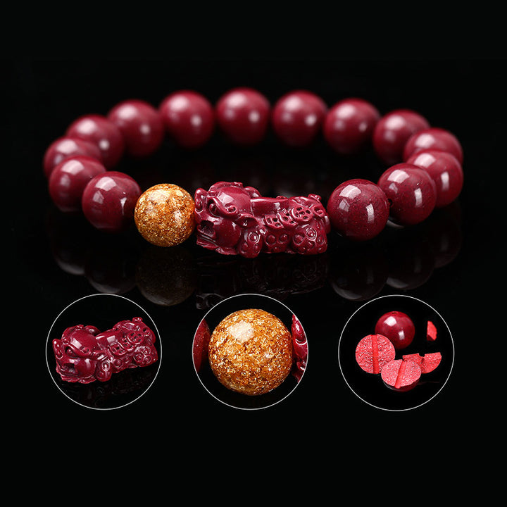 Buddha Stones Tibetaanse Cinnabar PiXiu Calm Armband - image 3