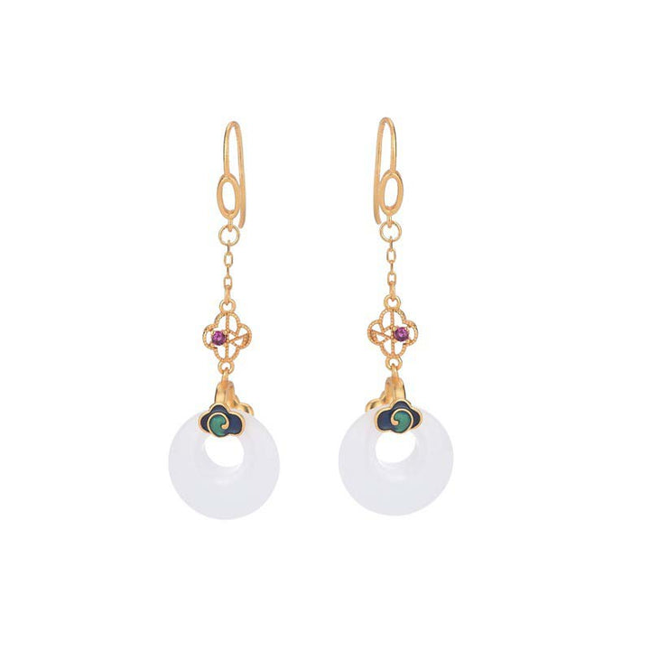 Feng Shui witte jade zegen Oorbellen - image 14