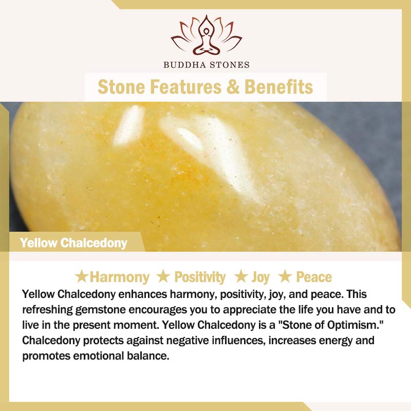 Buddha Stones Bangle-armband met gele chalcedoonmotief, symbool van harmonie en positiviteit. - image 7