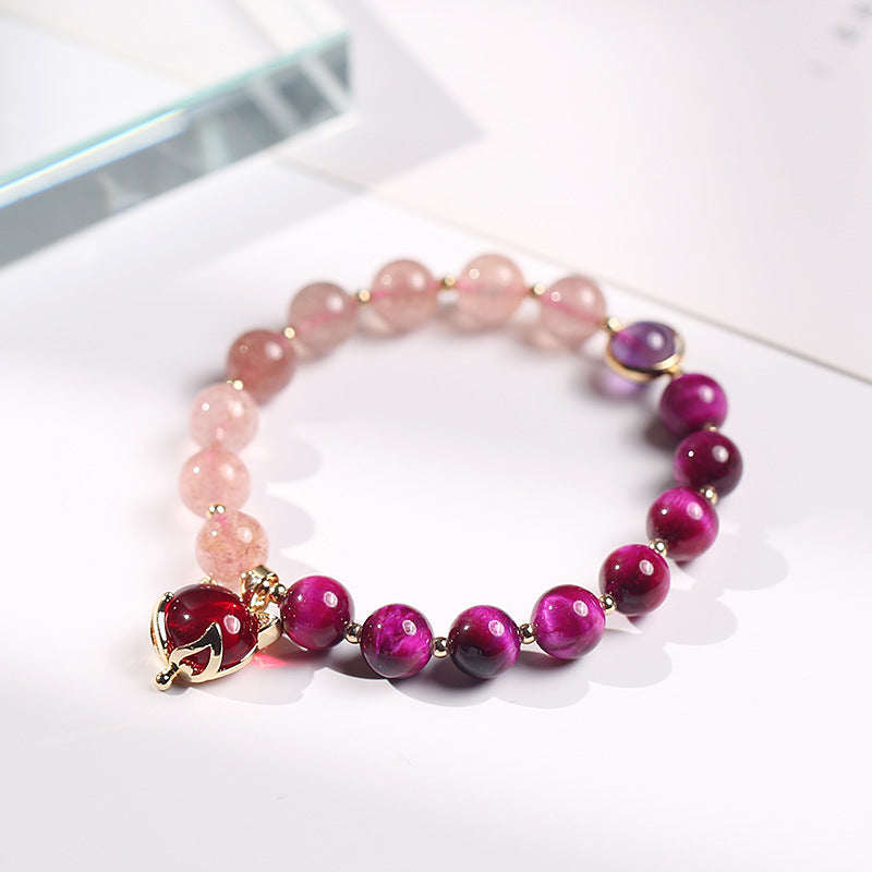 Buddha Stones Natuurlijke aardbeikwarts PiXiu Armband - image 0