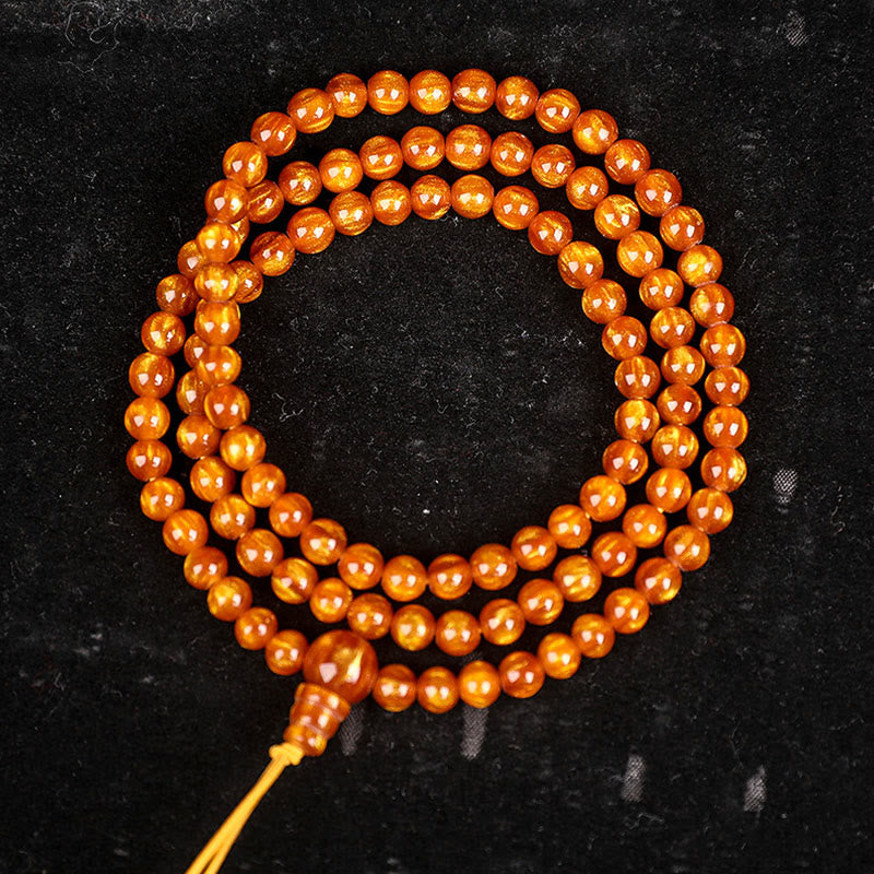 Buddha Stones Gouden Zeewilg Succes Positieve Armband Mala - 6*108mm - image 13