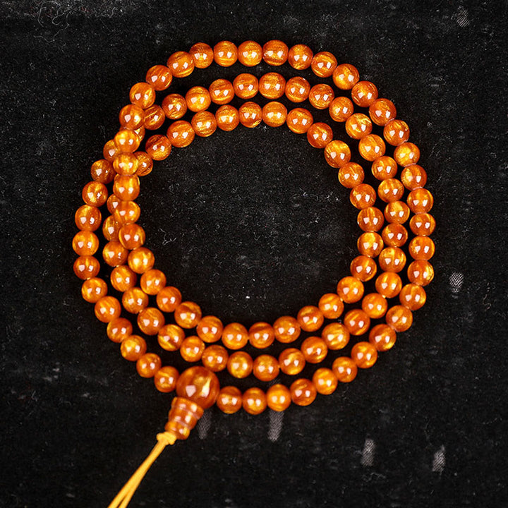 Buddha Stones Gouden Zeewilg Succes Positieve Armband Mala - 6*108mm - image 13