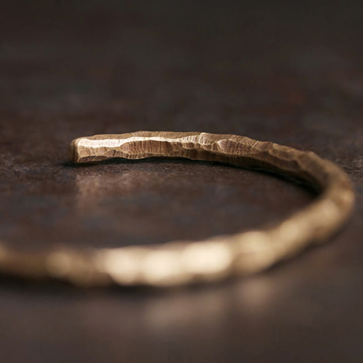 Buddha Stones Bangle armband met reliëfstructuur en koperen Manchetarmband - image 3