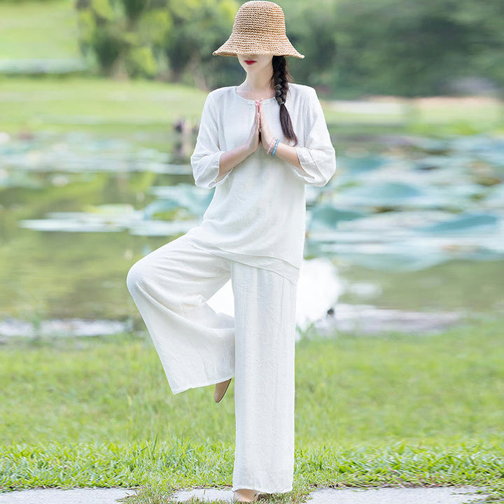 Tai Chi Meditatie Gebed Zen Spirituele Ochtendpraktijk Kleding Dames Set - image 1