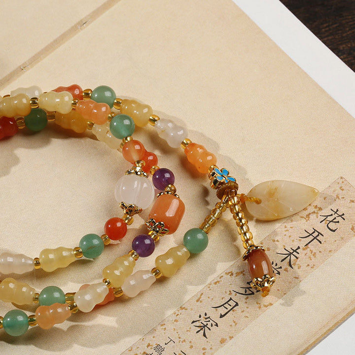 Buddha Stones Gouden zijden jade kalebas rijkdom Armband - image 4