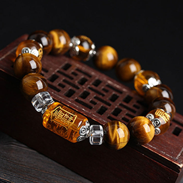 Buddha Stones Armband met tijgeroogkralen - image 4