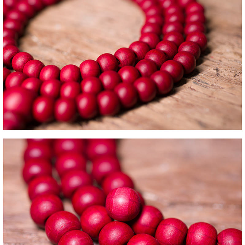 Buddha Stones 108 Mala kralen, natuurlijke Abelia Biflora houten Armband - image 8