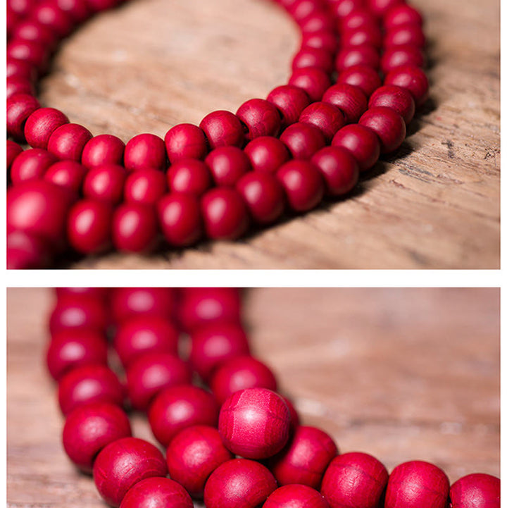 Buddha Stones 108 Mala kralen, natuurlijke Abelia Biflora houten Armband - image 8