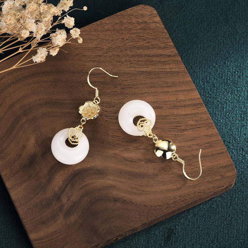 Feng Shui witte jade zegen Oorbellen - image 22