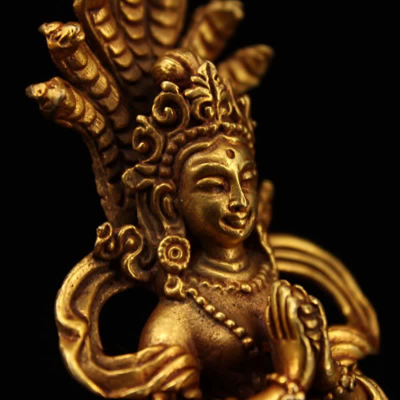 Buddha Stones Bodhisattva Nagarjuna Bescherming Koperen Beeld Decoratie - image 3