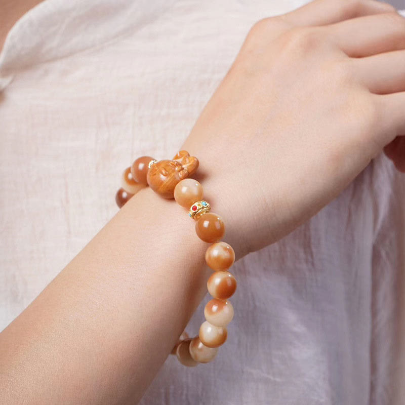 Buddha Stones Natuurlijke Bodhizaadjes Liefdevol Konijn Armband - image 3