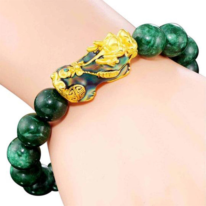 Buddha Stones Feng Shui PiXiu Jade Armband - image 5