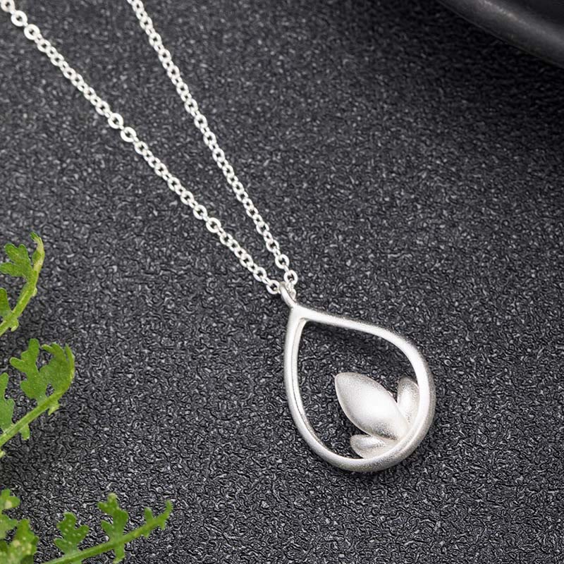 Buddha Stones 925 Sterling Zilveren Lotusbloem Bloemen Ketting - image 2