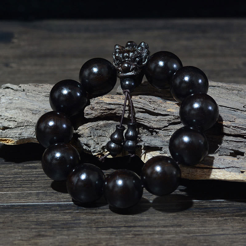 Buddha Stones Rozenhout, groene sandelhout, kleine bladeren, rode sandelhout, draak, gesneden Armband - image 17