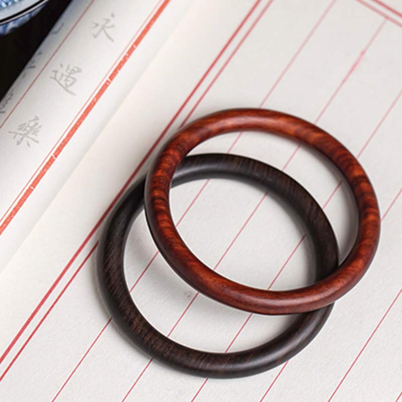 Buddha Stones Tibetaanse armband met kleine blaadjes, rood sandelhout en ebbenhout , Bangle-armband - image 10