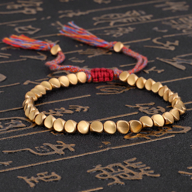 Buddha Stones Tibetaanse Armband met koperen kralen voor geluk en heling - Glanzend - image 0