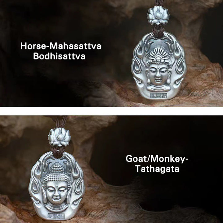 Buddha Stones Chinese dierenriem geboorte Boeddha Om Mani Padme Hum Lotus Mededogen Ketting - image 22