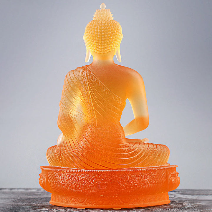 Buddha Stones Handgemaakte Boeddha-beeldje van Liuli, kunstwerk, sereniteitsbeeld, woondecoratie. - image 10
