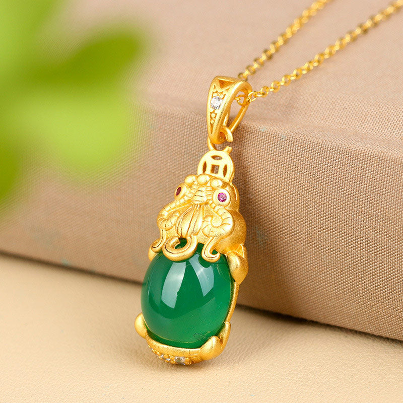 Buddha Stones Natuurlijke jade PiXiu Ketting - image 1