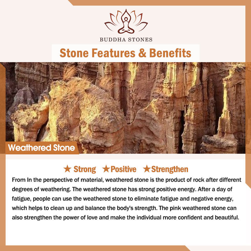 Buddha Stones Verweerde stenen Om Mani Padme Hum Versterkende Armband - image 9