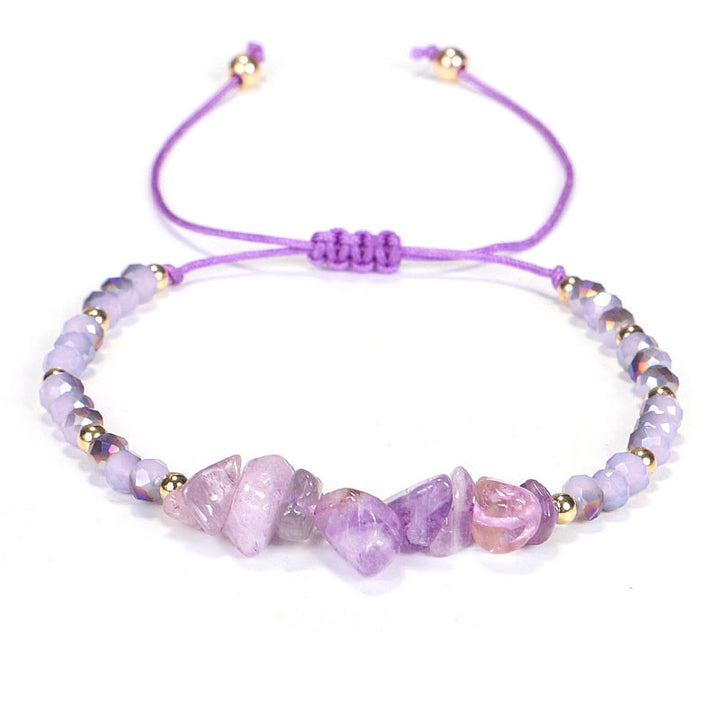 Buddha Stones Amethist Zuiverende Gebreide Armband - Amethist - image 0