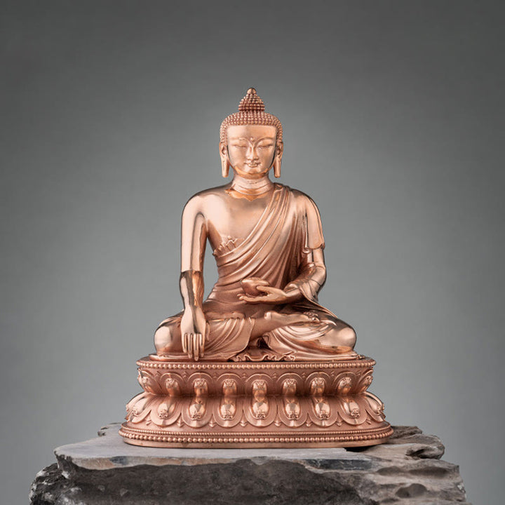 Buddha Stones Gautama Shakyamuni Boeddha beeldje, Sereniteit, koperen beeldje, woondecoratie - 30*24*17 cm - image 0
