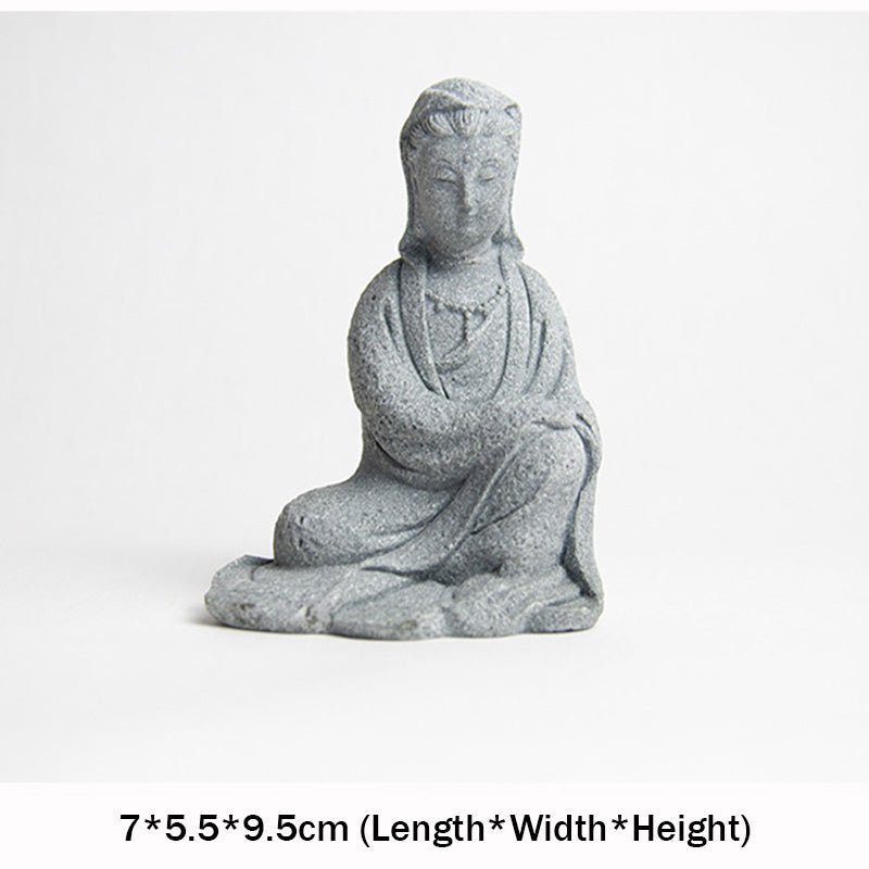 Buddha Stones Avalokitesvara-beeldje als zegen voor huisdecoratie - 7*5,5*9,5 cm - image 5